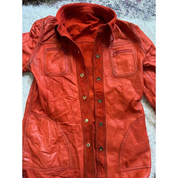 Vintage Fiery Leather Jacket - Picture 11 of 11